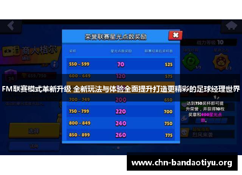 FM联赛模式革新升级 全新玩法与体验全面提升打造更精彩的足球经理世界