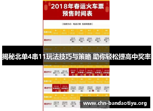揭秘北单4串11玩法技巧与策略 助你轻松提高中奖率