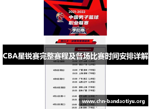 CBA星锐赛完整赛程及各场比赛时间安排详解