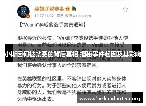 小斯因何被禁赛的背后真相 揭秘事件起因及其影响